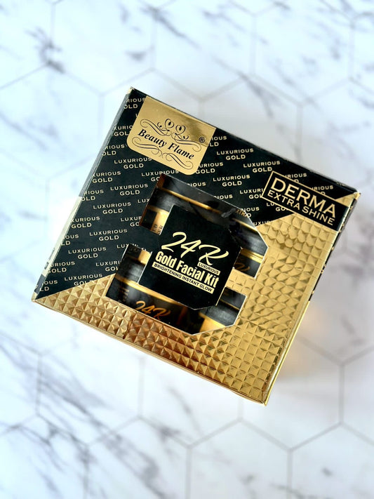 DERMA EXTRA SHINE 24 K Gold FACIAL kit BRIGHTENING INSTANT GLOW